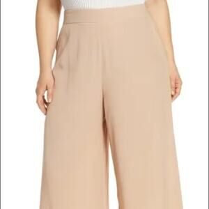 Leith NWT Tan Taupe Pocket Easy Cropped Pants 3X
